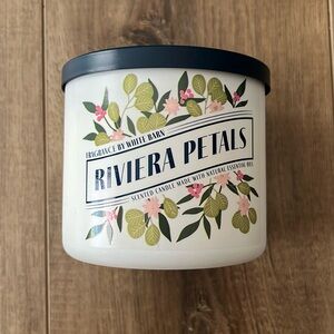 **NWT**Bath and Body Works Riviera Petals 3 wick candle.
